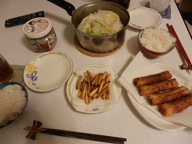 11月15日 家ご飯 ちくわ納豆天ぷら 食べるん大好き