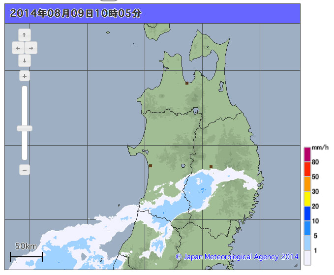 気象庁高解像度降水ナウキャストと盛岡 どうでもいいこと