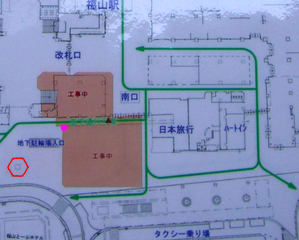 福山駅一部改修工事（地図）