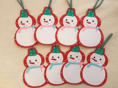 手作りクリスマスカード 雪だるま 小さい子用 Kokoheartのささやかな一日
