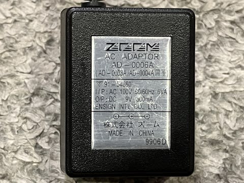 ZOOM ( ズーム ) AD-0006A ズームDC9V/300mAアダプター エフェクター、レコーダーに対応 wgteh8f