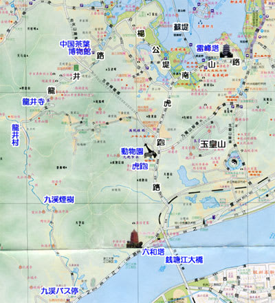 杭州～西湖南西地図 - 大陸旅遊倶楽部的日記
