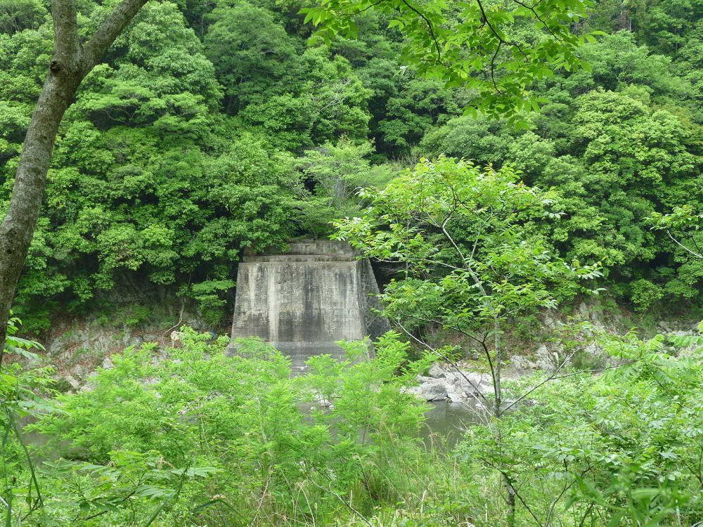 旧JR福知山線の武田尾廃線跡、橋が架かっていたのでしょう。