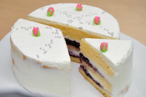 ブルーベリージャムショートケーキ スウィーツなブログ 彡