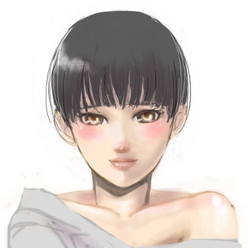 クールショートな女の子 とりあえず描いてみる