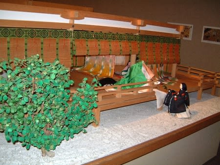 京都 風俗博物館 ２００５年１１月撮影 文学作品にみる名場面２ 堤中納言物語 虫めづる姫君 晴れのち平安