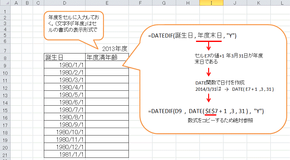 ある年度時の年齢が知りたい パソコンカレッジ スタッフのひとりごと