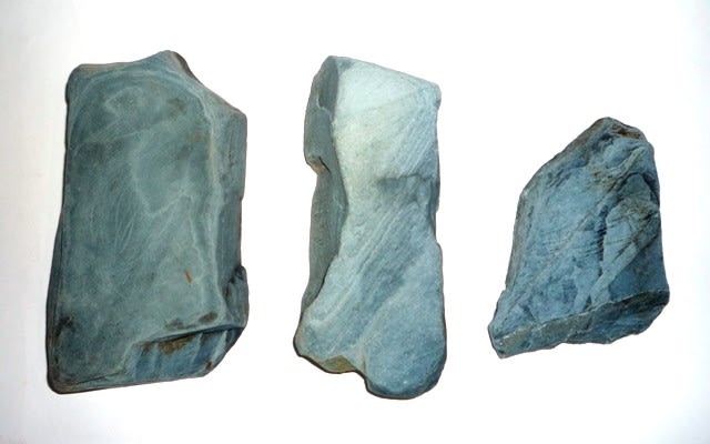 この日に拾い集めた 「良質の砥石にもなる青色粘板岩」