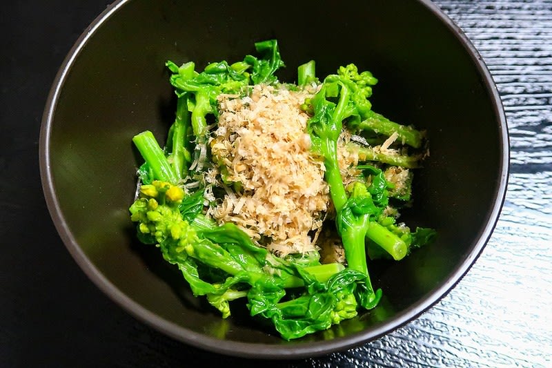 菜の花の辛子和え膳 菜の花が主役も物足りず鯖を味噌煮 炎のクリエイター日記