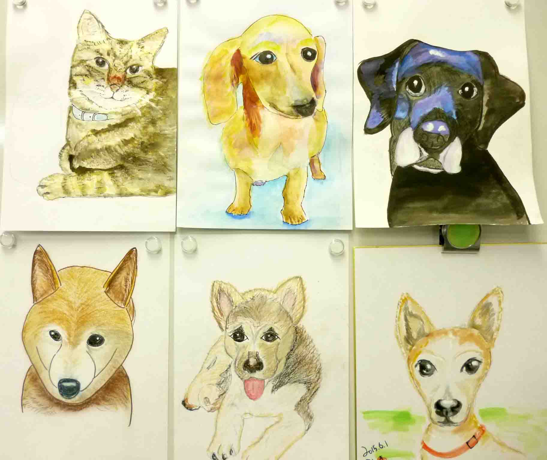 犬 猫の 似顔絵教室 まゆみの似顔絵たまてばこ