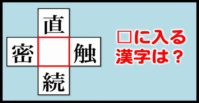 穴埋め漢字問題 全20問 空欄に漢字を入れて4つの二字熟語を完成して