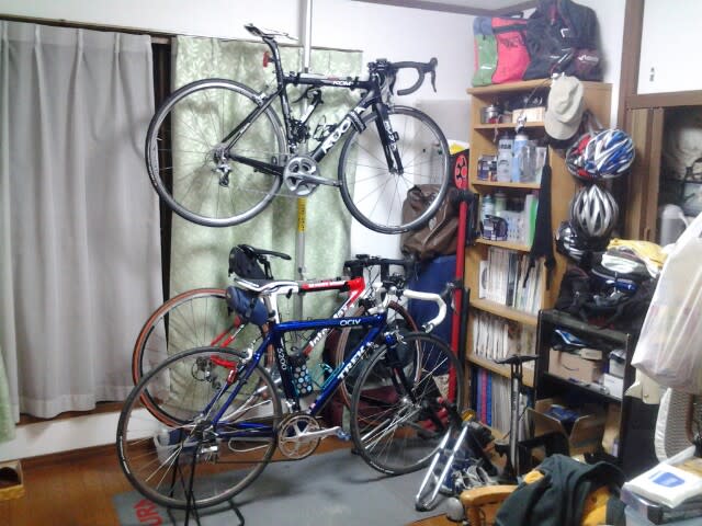 自転車の収納 - 自転車とスキーとお酒とメタボ