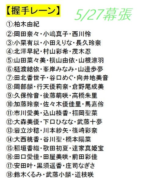 AKB48全国握手会：日程] ・5/27幕張 - ☆AKBのススメ☆