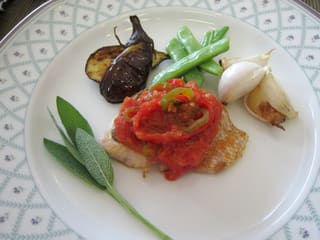 鯛のバター焼き プロバンサル風 豚ロース肉のステーキ マスタードソース スケッチブック 写真で綴るスローライフな日々２