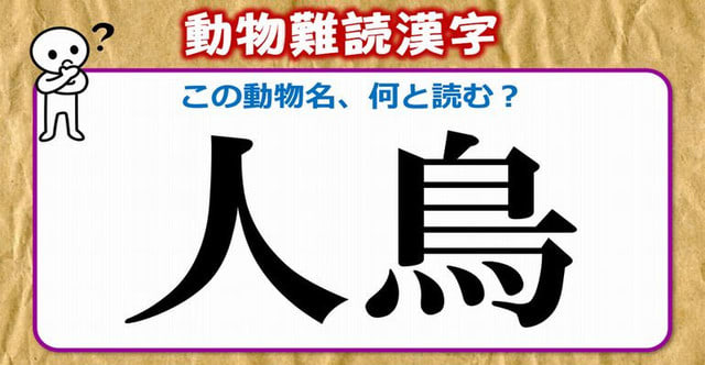 動物難読漢字 難しい読みをする動物名の漢字問題 全30問 暇つぶしに動画で脳トレ