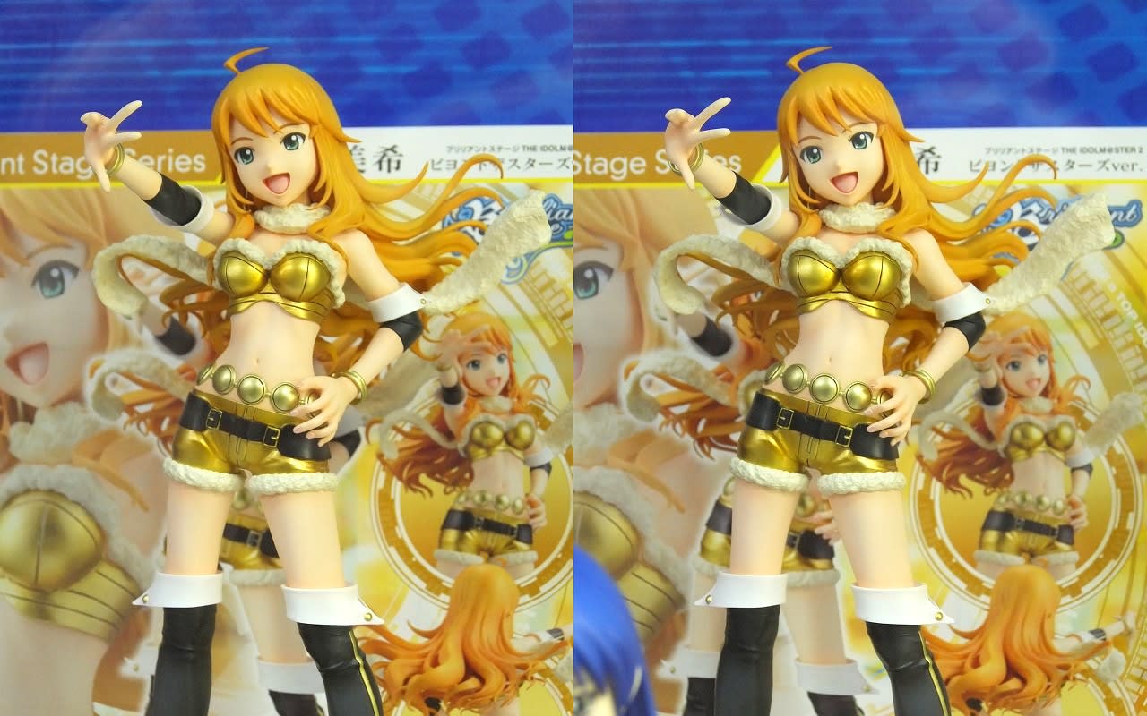 メガハウス アイドルマスター2 星井美希 ビヨンドザスターズver サンプル展示 3dの立体視でフィギュアを眺めるブログ