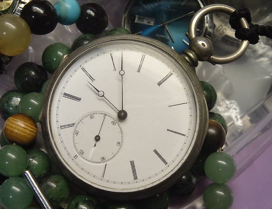 本日の１個！（謎の銀無垢鍵巻き商館時計） - 古時計と小物の雑貨屋 