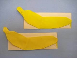 バナナの箸袋おりがみ 創作折り紙の折り方