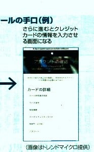 フィッシングメールの偽サイトのクレジットカード情報入力画面