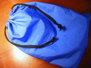 プールバッグ 巾着 男子 傘の生地 ブルー 手作りひよこ ハンドメイドのウクレレケースやバッグ 小物など