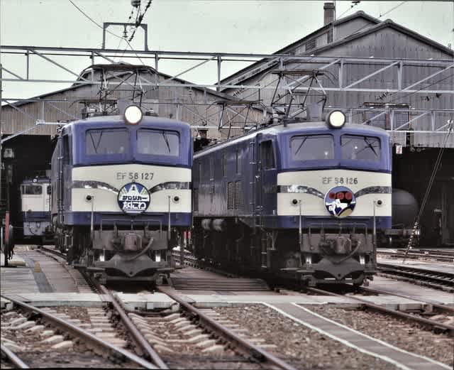 国鉄　機関車区名札　宮原機関区　実物 EF58 (宮原機関区1984/8撮影) - akaの鉄道撮影日記