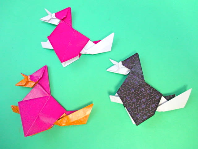 ハロウィン折り紙 ほうきに乗る魔法使い 折り方動画 創作折り紙の折り方