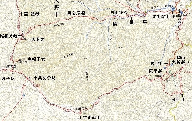 祖母 傾山系 19 05 02 黒金尾根から古祖母山 尾平越 登山と車旅