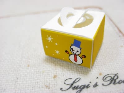 クリスマスケーキ箱 雪だるま Sugiさんの部屋