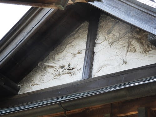 漆喰で作った龍頭 漆喰で作った龍頭