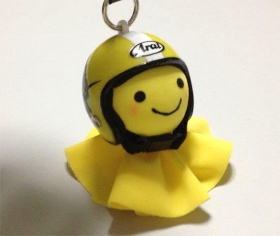 幸せの黄色いてるぼう ヘルメット キーホルダー Masaki S Room Blog ば じょん2 0