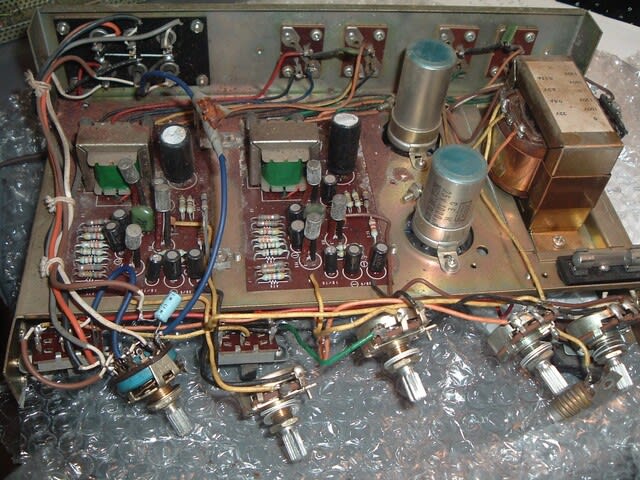 オーディオ機器 アンプ 古いトランジスタアンプ(Sound SAQ-202)のレストア・改造(Part2 