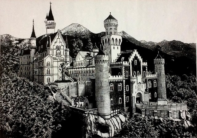 ノイシュバンシュタイン城 下絵 サイズ モーリの切り絵を楽しむ