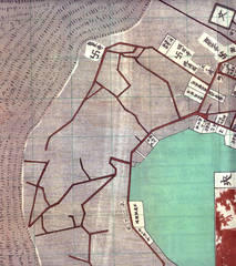 昭和二年の廣島県沼隈郡鞆町の地図（あき書房による復刻）より平地区周辺を拡大