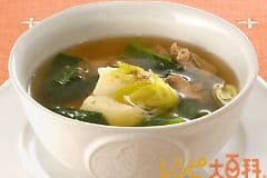 豚肉・豆腐・小松菜のスープ