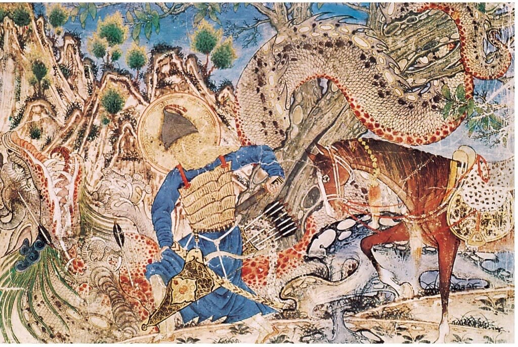 Bahram-Gur-slaying-a-dragon
