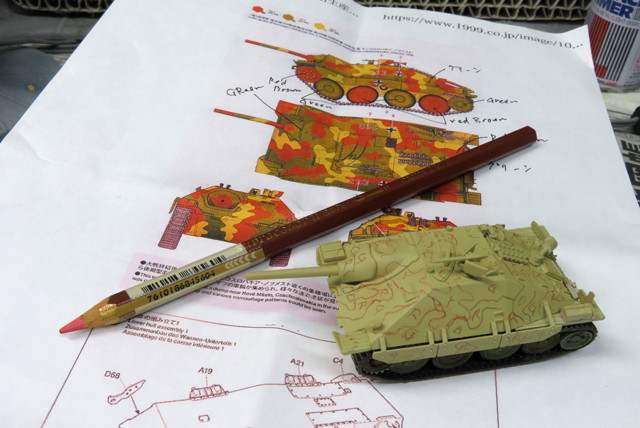 1 76 Hetzer 3 迷彩塗装 はじめの戦車模型づくり