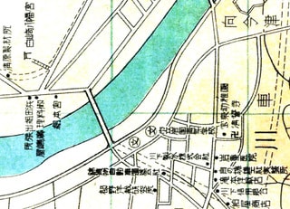 昭和１７年の岩国市の地図（あき書房が復刻・販売）より今津川沿いを拡大