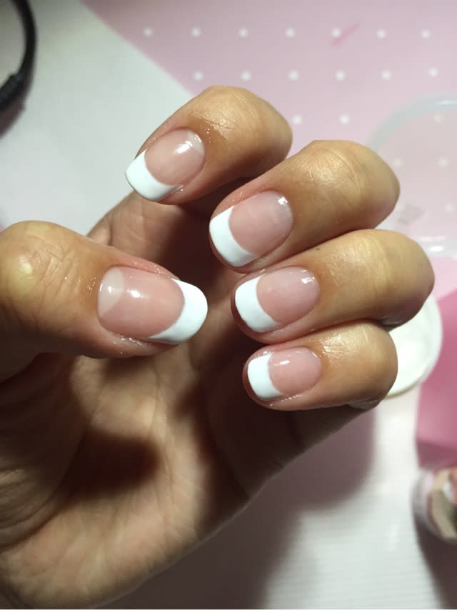 マイネイルフレンチにしてみた ネイリスト検定andジェル検定ぶろぐ マイネイルフレンチにしてみた ネイリスト検定andジェル検定ぶろぐ