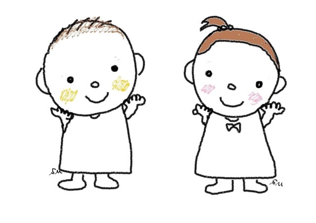 自己紹介 弟と妹 スーザンの日本語教育 手描きイラスト