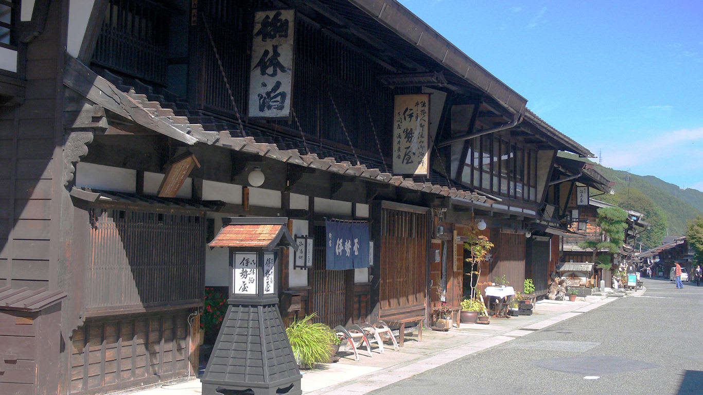 奈良井宿の家並み パソコンときめき応援団 壁紙写真館