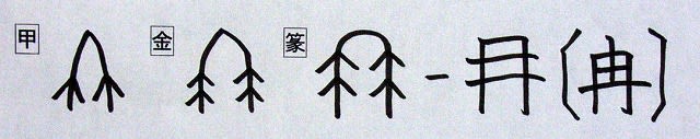 音符 冄ゼン 柔らかいものが両側に垂れる 漢字の音符