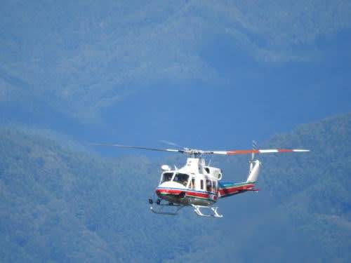 長野県消防防災ヘリコプターの訓練