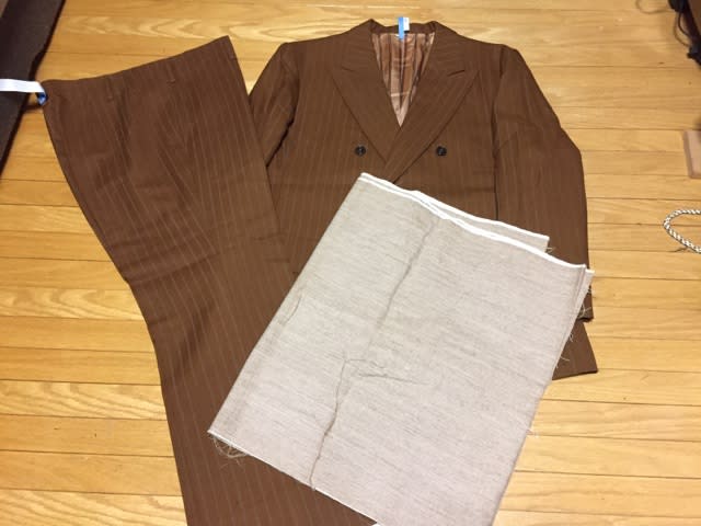 次は カラシ色のスーツからトートバッグ製作します Yukidarumaのハンドメイド日記