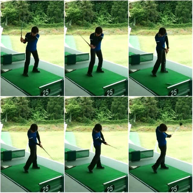 ダウンスイングでは 右肘を右脇に付ける ゴルフの空 Get Golf Academy 主宰 松村公美子のブログです ゴルフ スイング体操 R