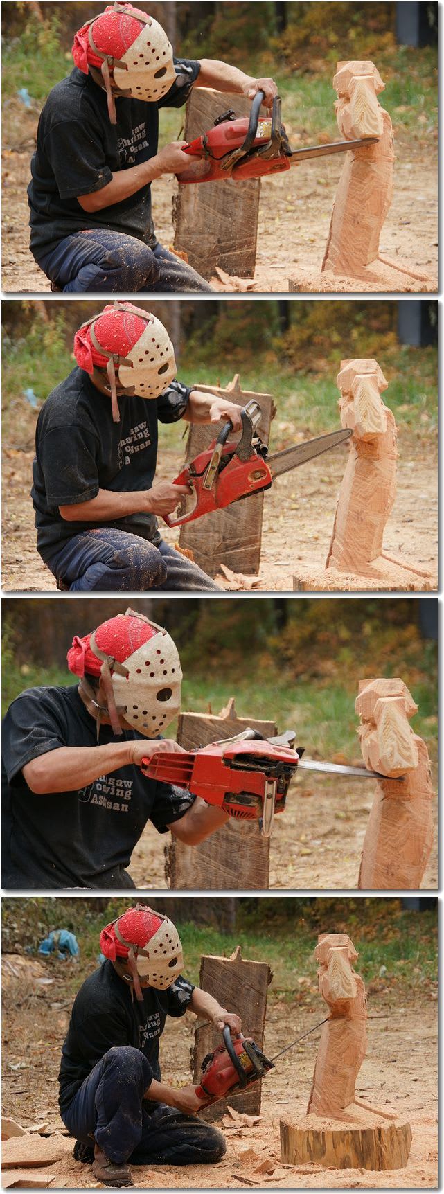 ジェイソンさん取材を受け キン肉マンを彫る その2 きじとら の 散歩写真 ジェイソンさん取材を受け キン肉マンを彫る その2 きじとら の 散歩写真