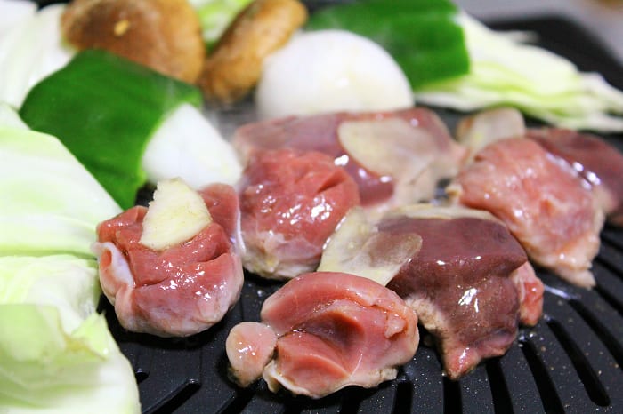 鶏肝焼き きばなの硝子瓶