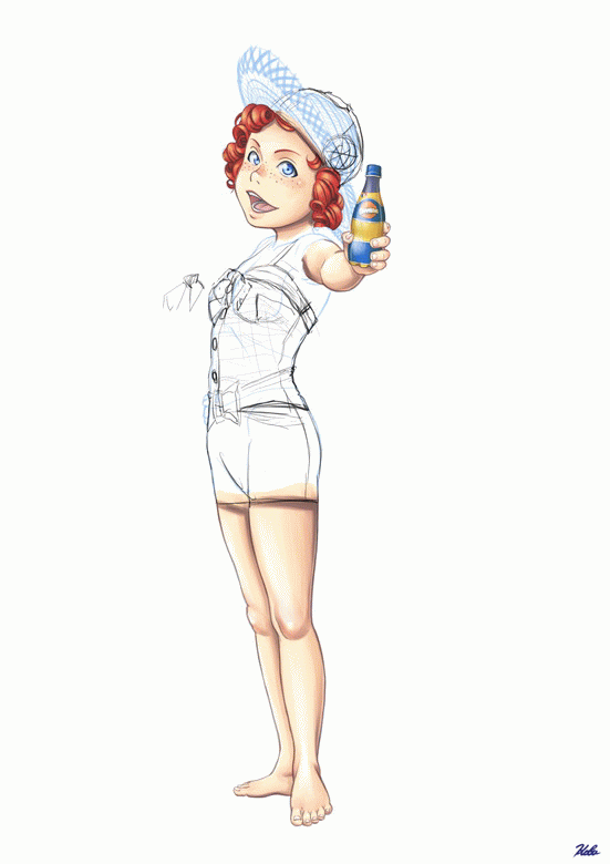 オランジーナ イラコン応募 小太りmtb