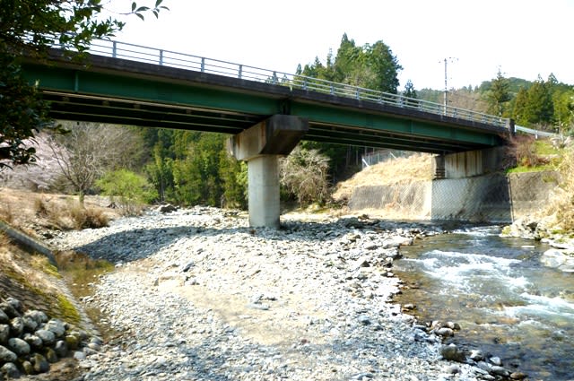 「西の瀬橋」直下の川原