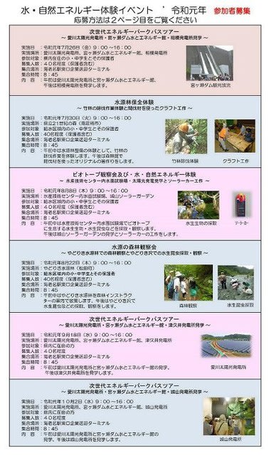 神奈川県水道記念館 水 自然エネルギー体験イベント 参加者募集のご案内 寒川町商工会 公式ブログ
