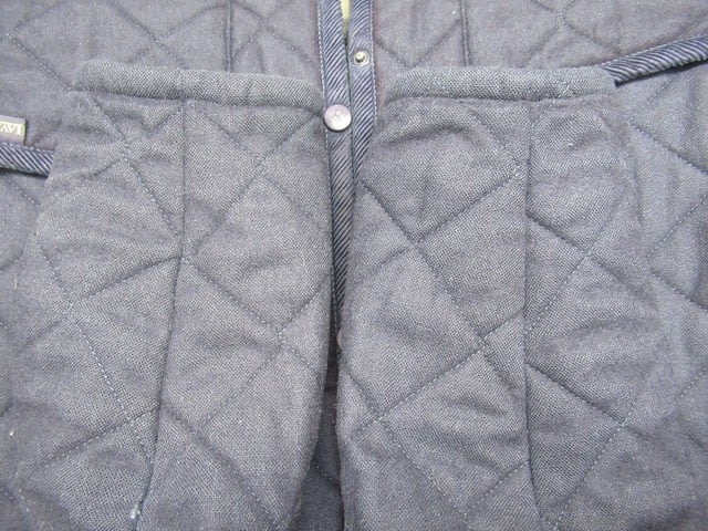 キルティングコート（ラベンハム製）コーデュロイ部分ヤケ クリーニング・色掛け 綿素材 - きものと洋服でお困りのあなたへ